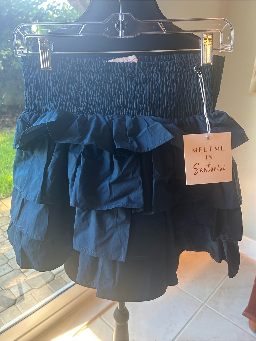 Meet Me In Santorini Navy Ruffle Tiered Mini Skirt